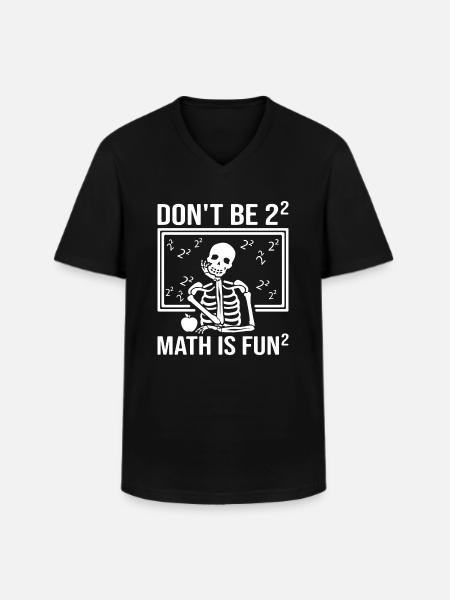 Mathe Lehrer Skeleton - Männer-T-Shirt mit V-Ausschnitt - Schwarz