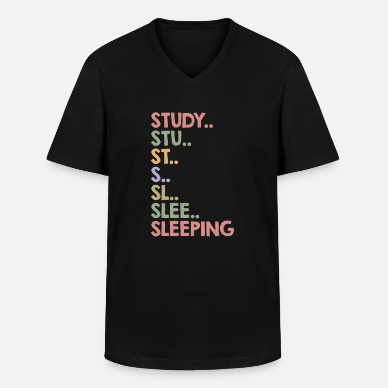 Lustige College-Studentenstudie - Männer-T-Shirt mit V-Ausschnitt - Schwarz