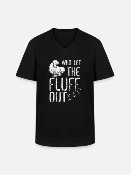 Silkie chicken - Männer-T-Shirt mit V-Ausschnitt - Schwarz