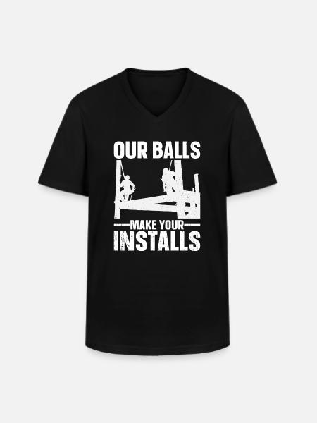 Stahlarbeiter Bauarbeiter - Männer-T-Shirt mit V-Ausschnitt - Schwarz