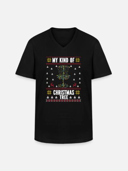 Disc golf - Männer-T-Shirt mit V-Ausschnitt - Schwarz
