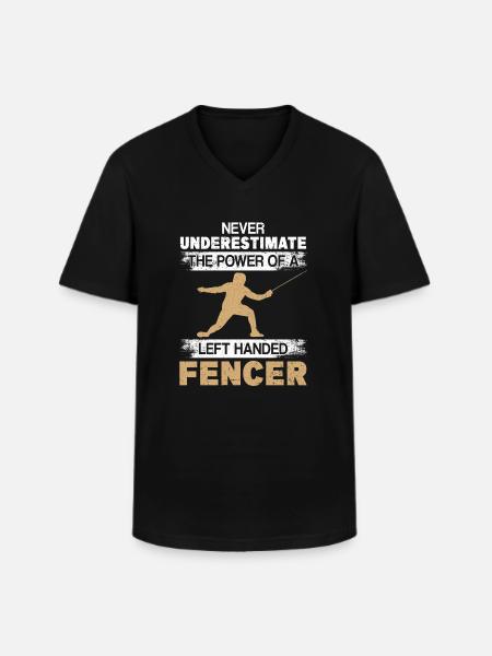 Fechten Fechter - Männer-T-Shirt mit V-Ausschnitt - Schwarz