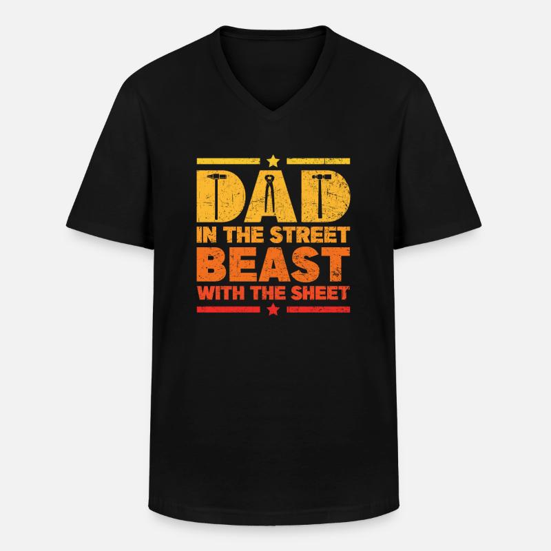 sheet metal worker - Männer-T-Shirt mit V-Ausschnitt - Schwarz