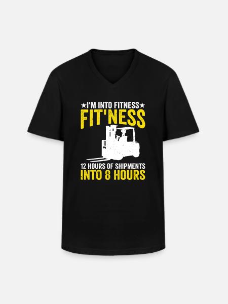 Forklift Operator - Männer-T-Shirt mit V-Ausschnitt - Schwarz