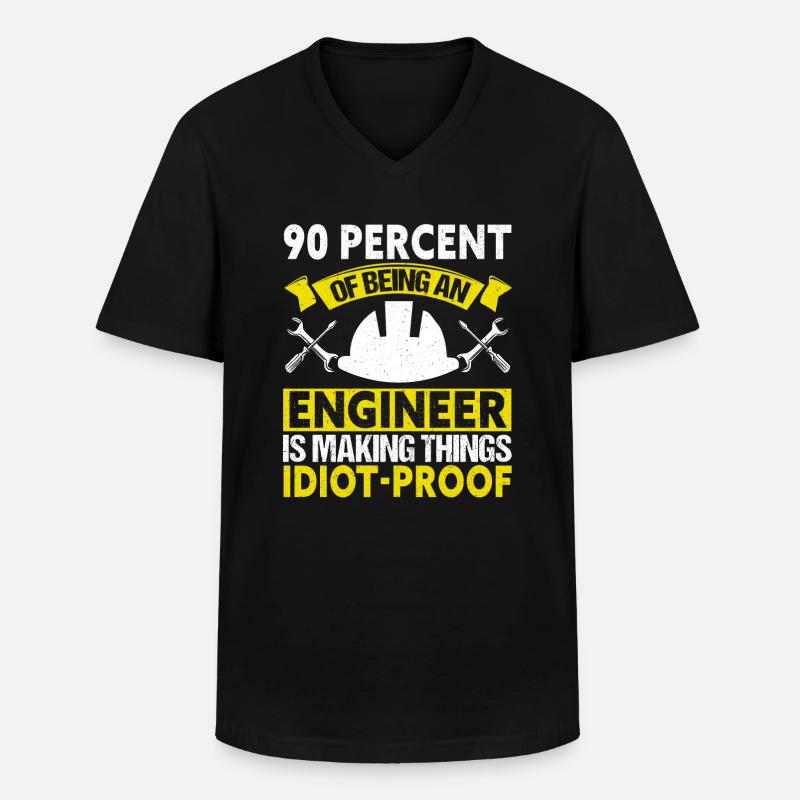 Engineering Engineer - Männer-T-Shirt mit V-Ausschnitt - Schwarz