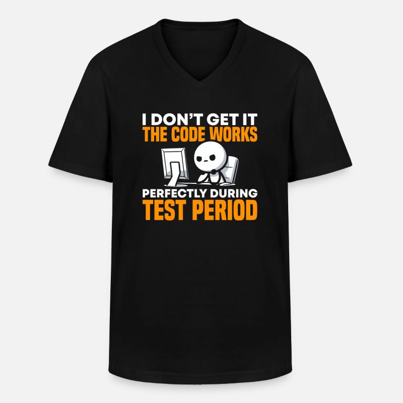 Computer Programmer Computer Programming - Men's V-Neck T-Shirt - black