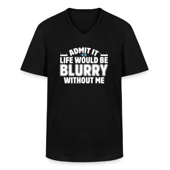 Ophthalmology Funny Ophthalmologist - Men's V-Neck T-Shirt - black - Front - AI Model Male 178 dark (178cm)