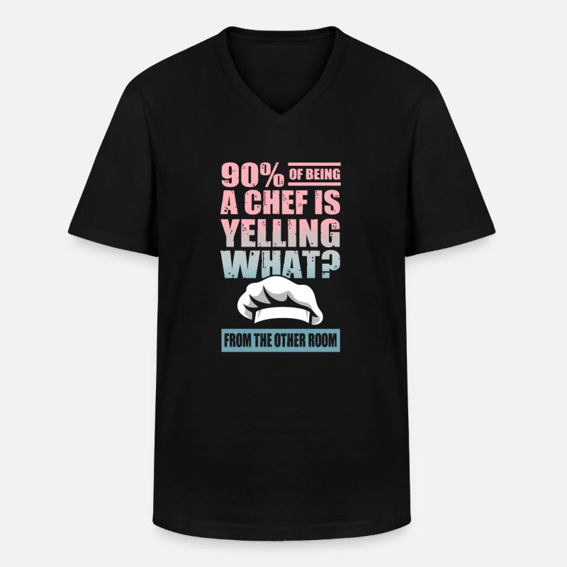 Chef - Men's V-Neck T-Shirt - black