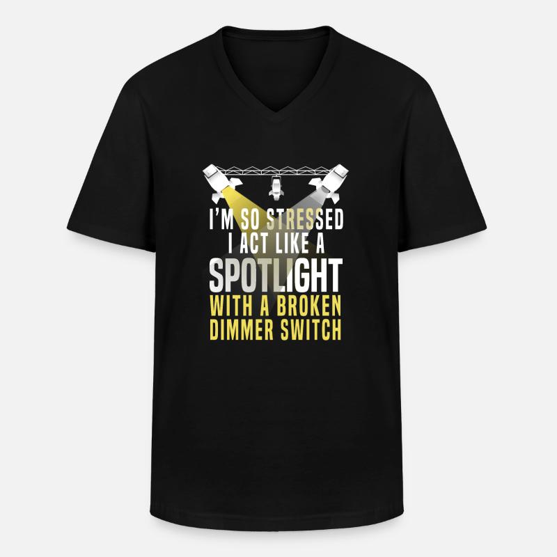 Funny Lighting Technician - Men's V-Neck T-Shirt - black