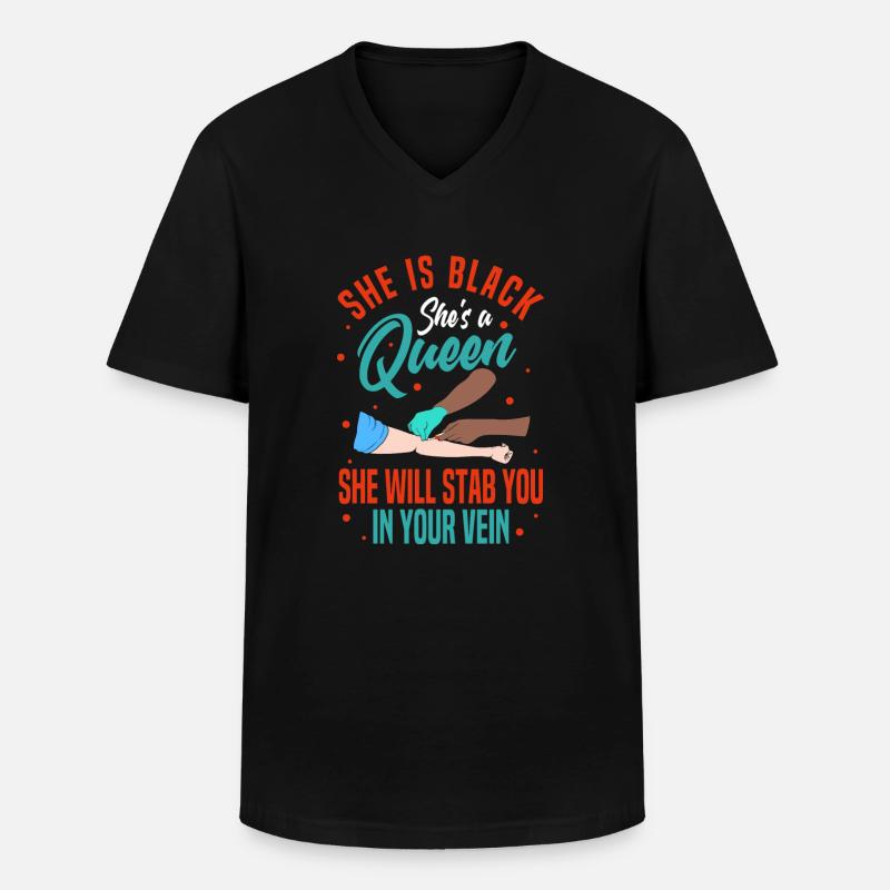 Phlebotomy Phlebotomist - Men's V-Neck T-Shirt - black