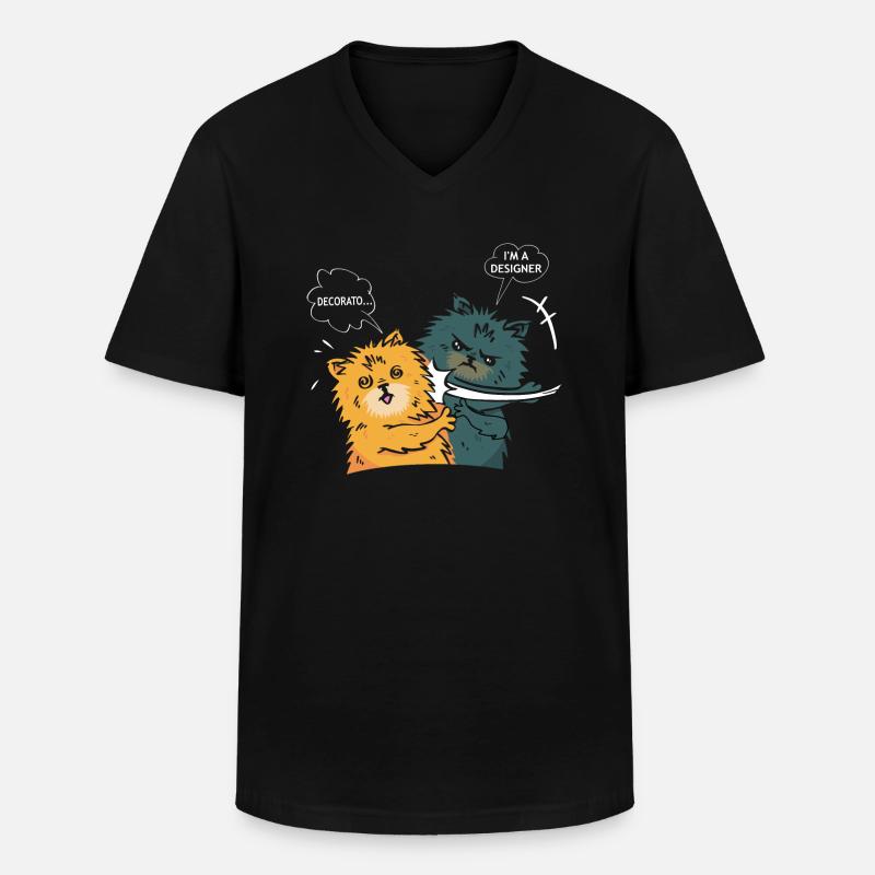 Interior designer designing - Männer-T-Shirt mit V-Ausschnitt - Schwarz
