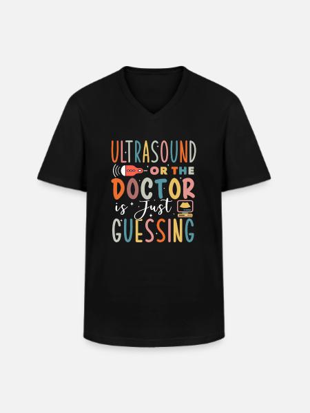 Sonographer Sonography Ultrasound Tech - Männer-T-Shirt mit V-Ausschnitt - Schwarz