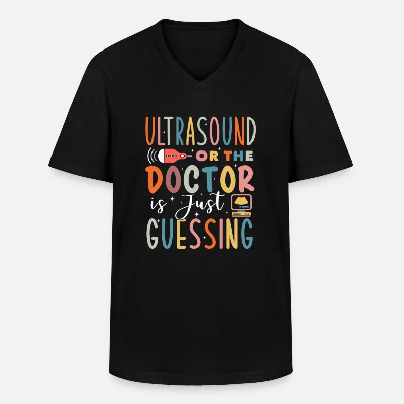 Sonographer Sonography Ultrasound Tech - Männer-T-Shirt mit V-Ausschnitt - Schwarz