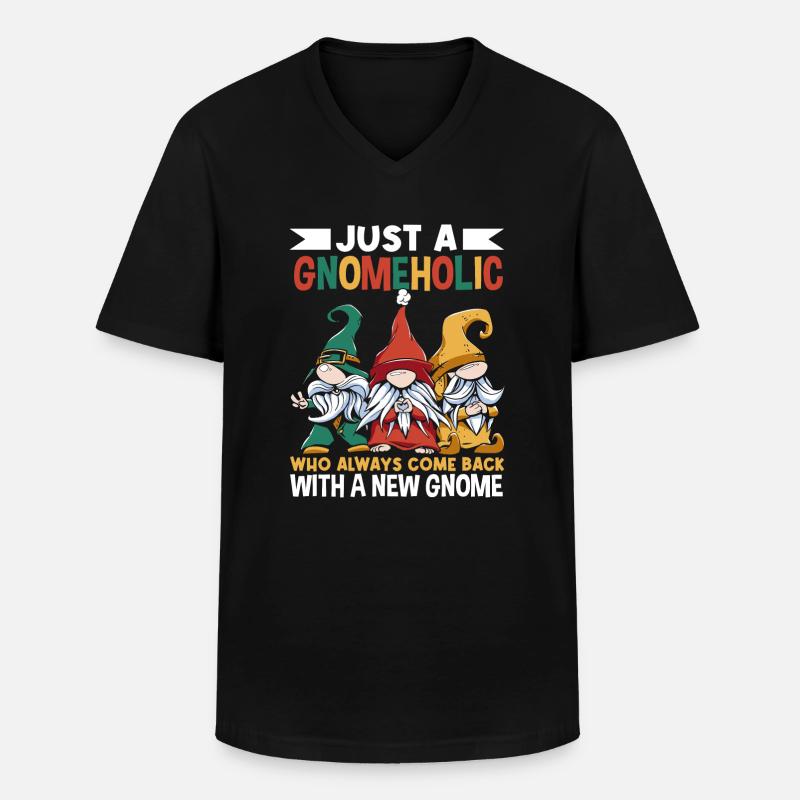 Gnomes - Männer-T-Shirt mit V-Ausschnitt - Schwarz