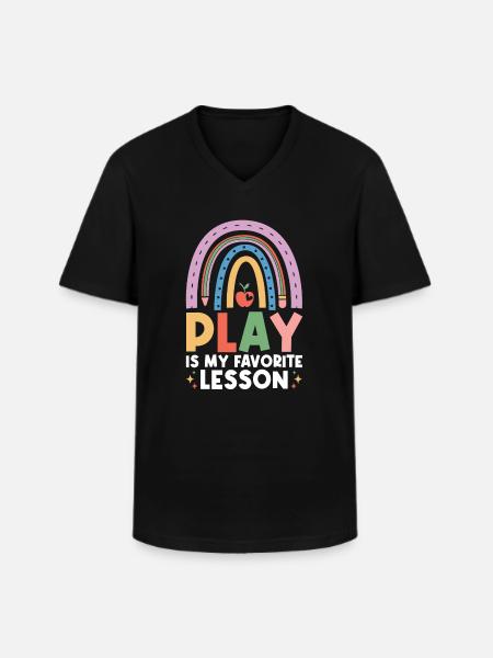 Headstart Teacher - Männer-T-Shirt mit V-Ausschnitt - Schwarz