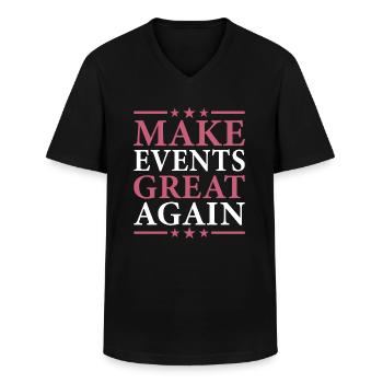 Event Planner - Männer-T-Shirt mit V-Ausschnitt - Schwarz - Vorne - AI Model Male 178 dark (178cm)