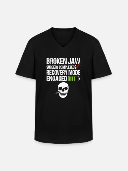Jaw Surgery Broken Jaw - Männer-T-Shirt mit V-Ausschnitt - Schwarz