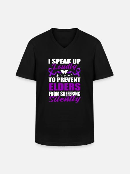 stop elder abuse awareness - Männer-T-Shirt mit V-Ausschnitt - Schwarz