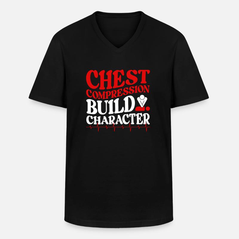 CPR Instructor - Männer-T-Shirt mit V-Ausschnitt - Schwarz