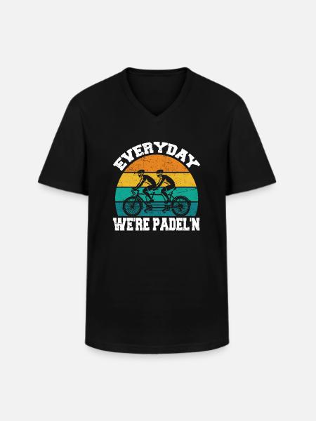 Tandem Bike - Männer-T-Shirt mit V-Ausschnitt - Schwarz