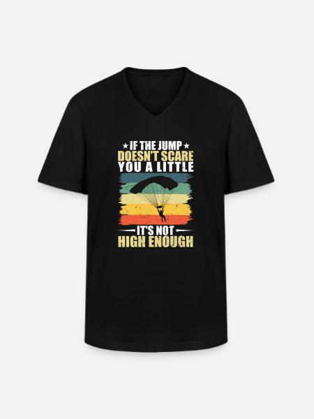 Skydiving Skydive Skydiver - Männer-T-Shirt mit V-Ausschnitt - Schwarz