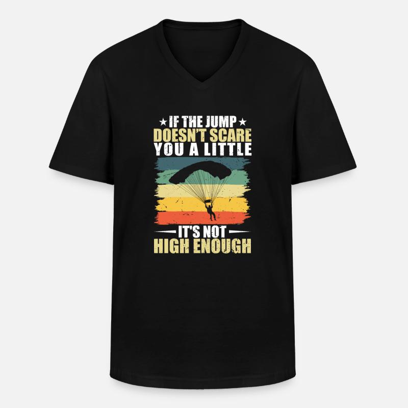Skydiving Skydive Skydiver - Men's V-Neck T-Shirt - black