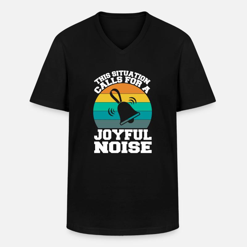 Handbell Choir - Männer-T-Shirt mit V-Ausschnitt - Schwarz
