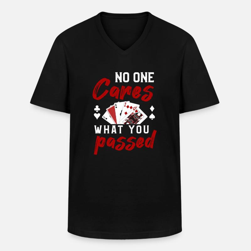 Bridge card game - Männer-T-Shirt mit V-Ausschnitt - Schwarz