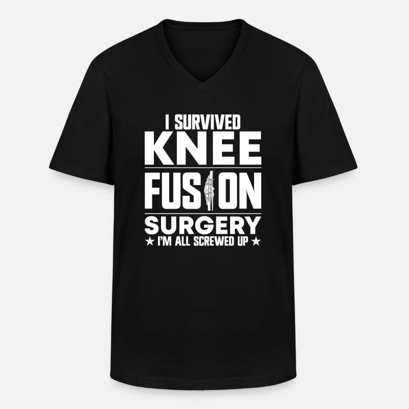 Knee Replacement - Men's V-Neck T-Shirt - black