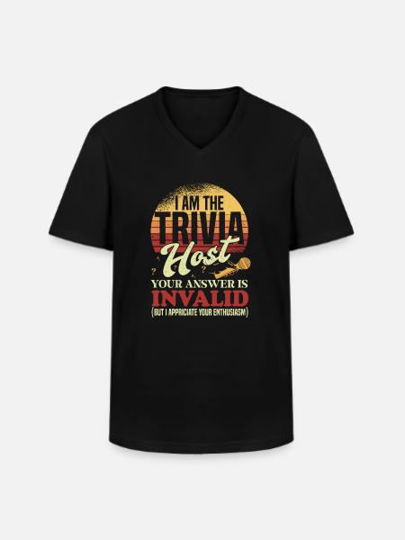 Trivia Night Host - Männer-T-Shirt mit V-Ausschnitt - Schwarz