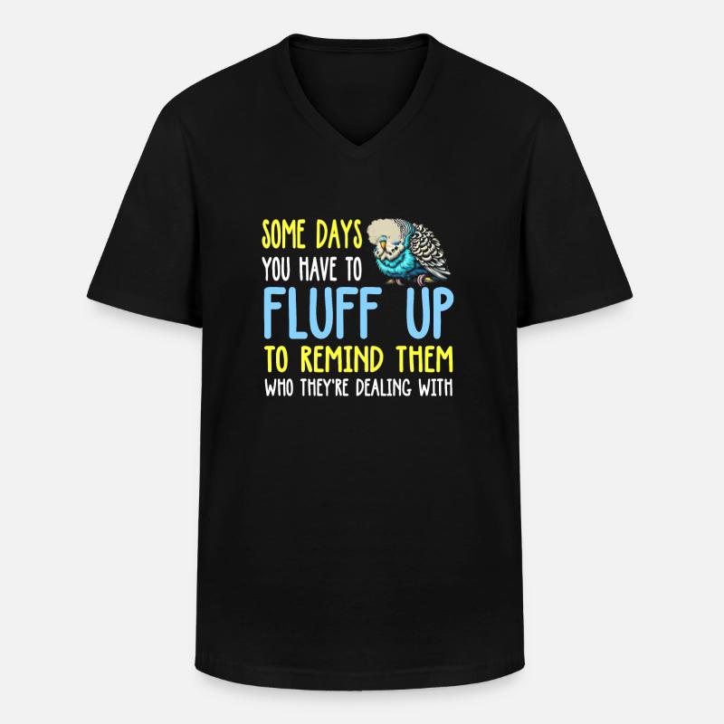Parakeet mom Budgie - Männer-T-Shirt mit V-Ausschnitt - Schwarz