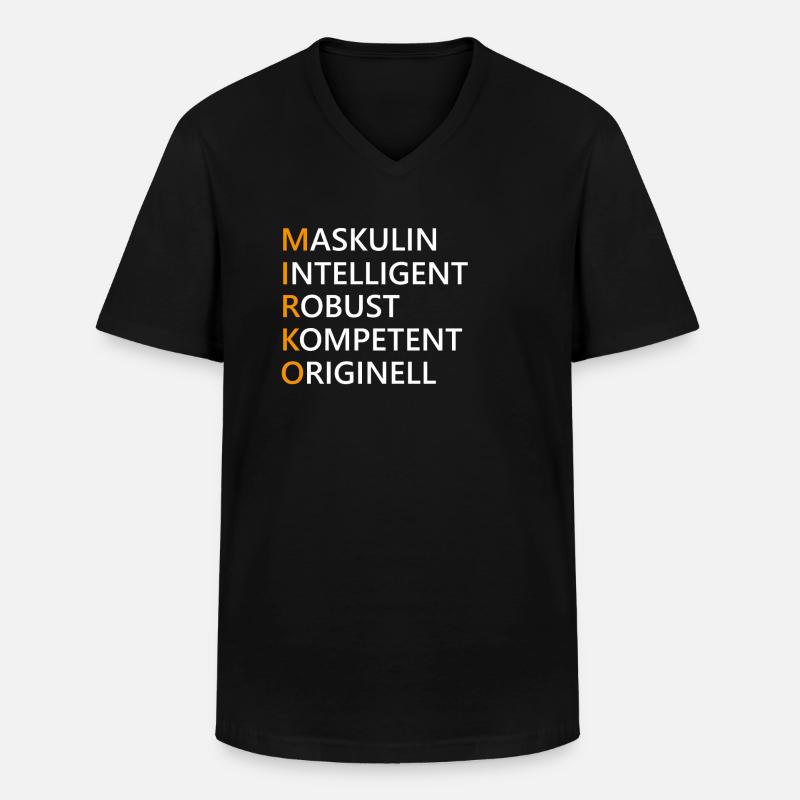 Mirko Name Geschenk - Männer-T-Shirt mit V-Ausschnitt - Schwarz