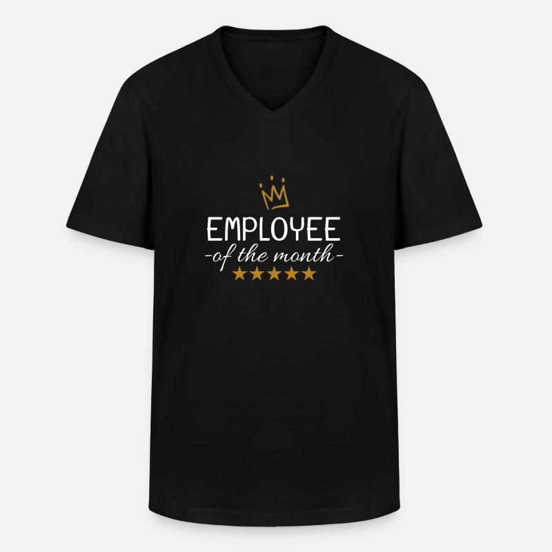 Mitarbeiter des Monats - Männer-T-Shirt mit V-Ausschnitt - Schwarz