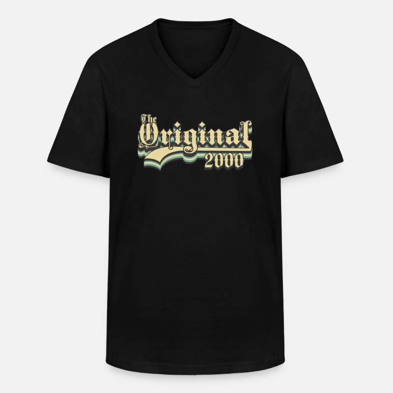 Né en 2000 l’original - T-shirt col V Homme - noir