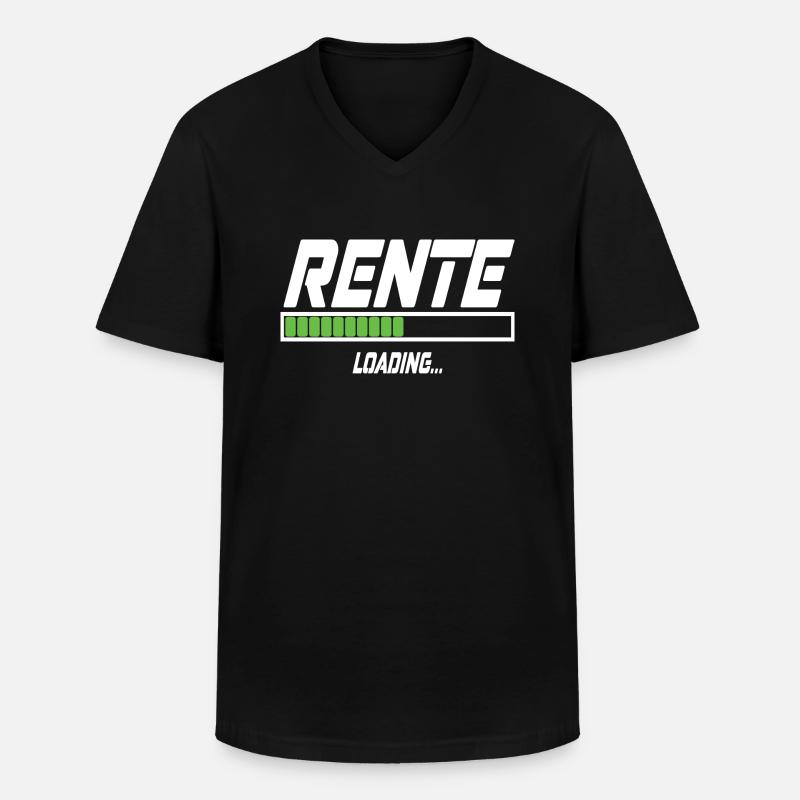 Rente Loading... - Männer-T-Shirt mit V-Ausschnitt - Schwarz