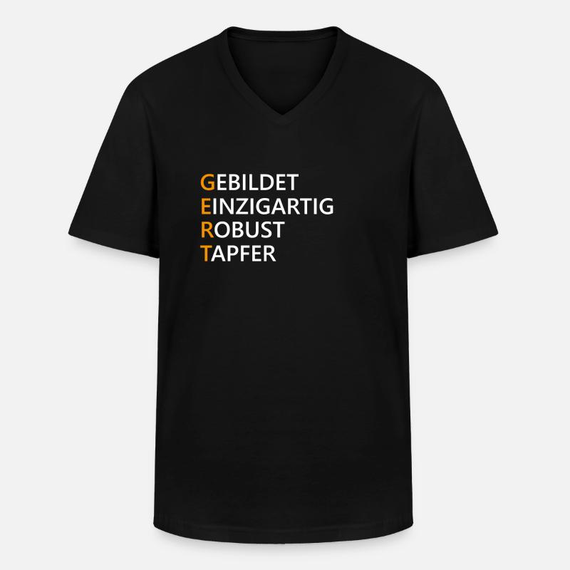 Gert Name Geschenk - Männer-T-Shirt mit V-Ausschnitt - Schwarz