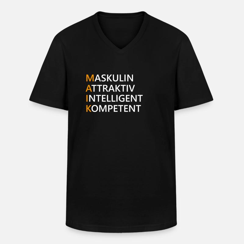 Maik Name Geschenk - Männer-T-Shirt mit V-Ausschnitt - Schwarz