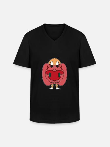 Bubble Ball Player Egg - Men's V-Neck T-Shirt - black