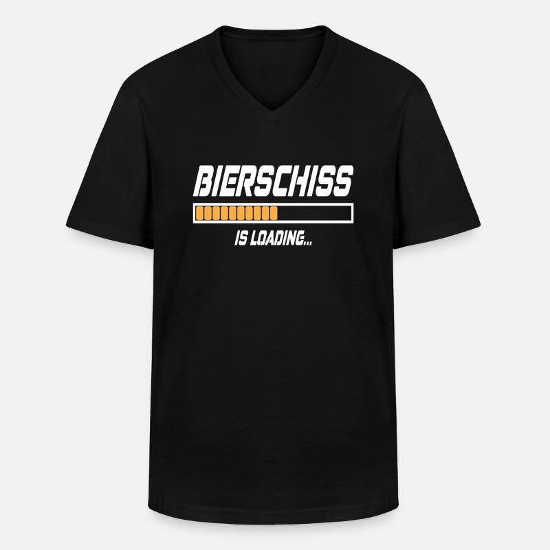 Bierschiss Is Loading... - Männer-T-Shirt mit V-Ausschnitt - Schwarz