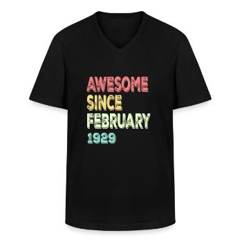 Großartig seit März 1929 - Männer-T-Shirt mit V-Ausschnitt - Schwarz - Vorne - AI Model Male 178 dark (178cm)