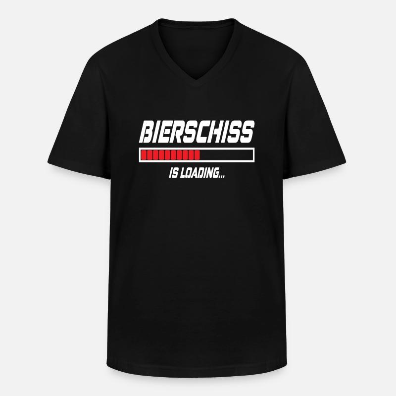 Bierschiss Is Loading... - Männer-T-Shirt mit V-Ausschnitt - Schwarz