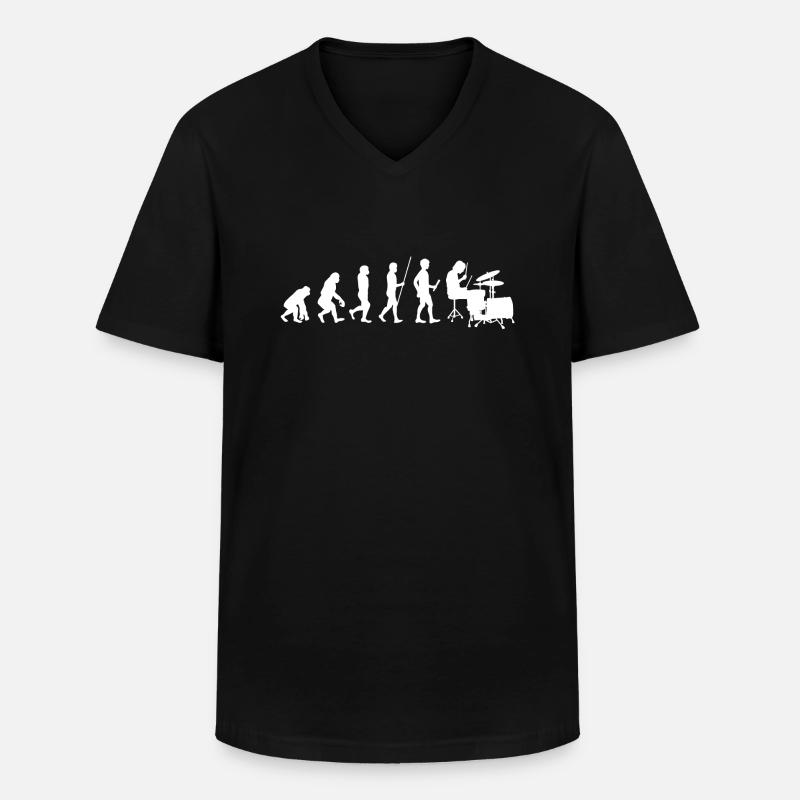 Drummer drummer evolution drums - Men's V-Neck T-Shirt - black
