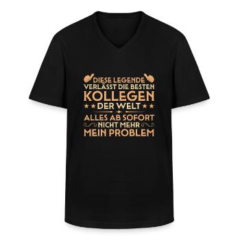 Rente Abschied Geschenk Kollege Rentner - Männer-T-Shirt mit V-Ausschnitt - Schwarz - Vorne - AI Model Male 178 dark (178cm)