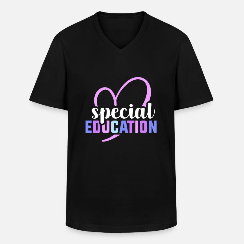 Special education - Männer-T-Shirt mit V-Ausschnitt - Schwarz