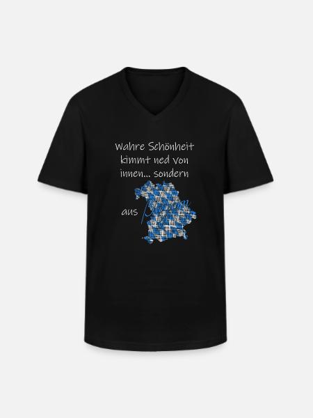 Bayern lustiger Spruch - Männer-T-Shirt mit V-Ausschnitt - Schwarz