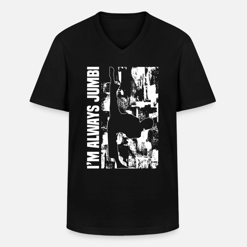 Tangsoodo - Männer-T-Shirt mit V-Ausschnitt - Schwarz