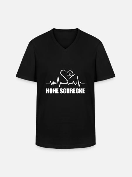 Heartbeat Hohe Schrecke - Männer-T-Shirt mit V-Ausschnitt - Schwarz