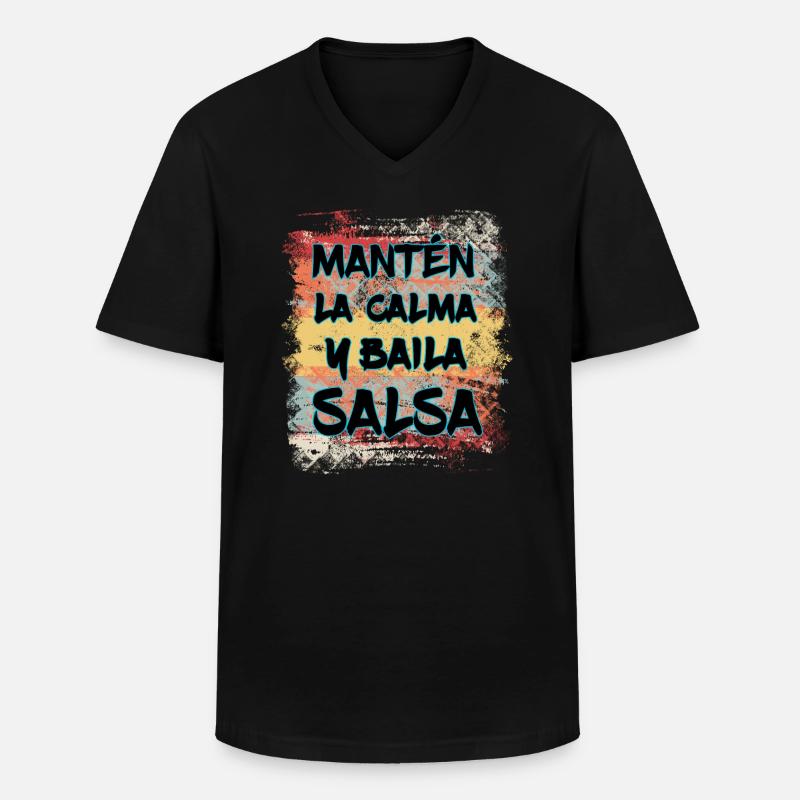 Dance Salsa - Salsa Tanz Geschenk - Männer-T-Shirt mit V-Ausschnitt - Schwarz