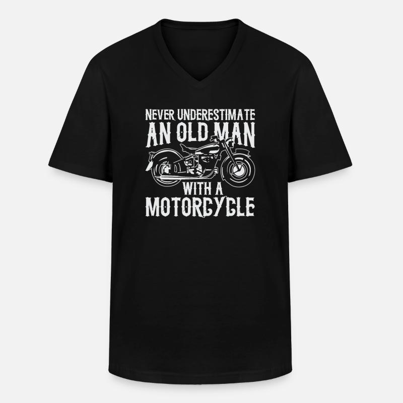 Lustiges Biker Geschenk - Männer-T-Shirt mit V-Ausschnitt - Schwarz