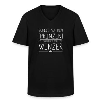 Mosel Eifel Wandern Moselaner Winzer Geschenkidee - Männer-T-Shirt mit V-Ausschnitt - Schwarz - Vorne - AI Model Male 178 dark (178cm)